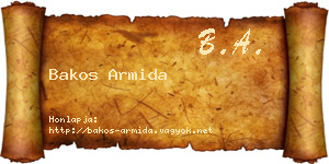 Bakos Armida névjegykártya